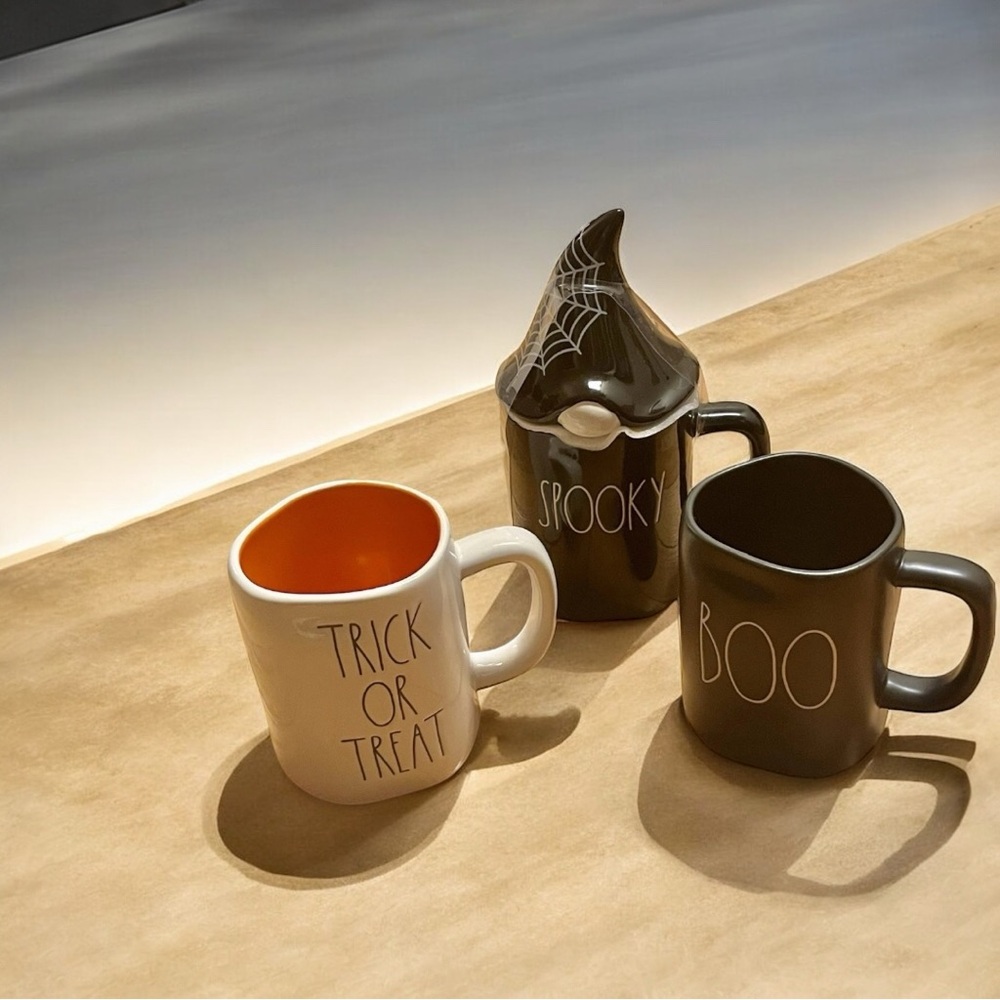 Three (3) Rae Dunn Halloween Collectible Mugs